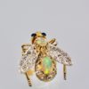 Opal Diamond Sapphire Articulated Bee Ring - angle