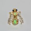Opal Diamond Sapphire Articulated Bee Ring - top 2