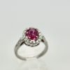 Pink Sapphire and Diamond Ring - up angle