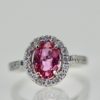 Pink Sapphire and Diamond Ring - detail