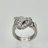 Cartier Diamond Panthere Head Ring - right down view