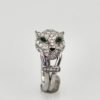 Cartier Diamond Panthere Head Ring - straight on