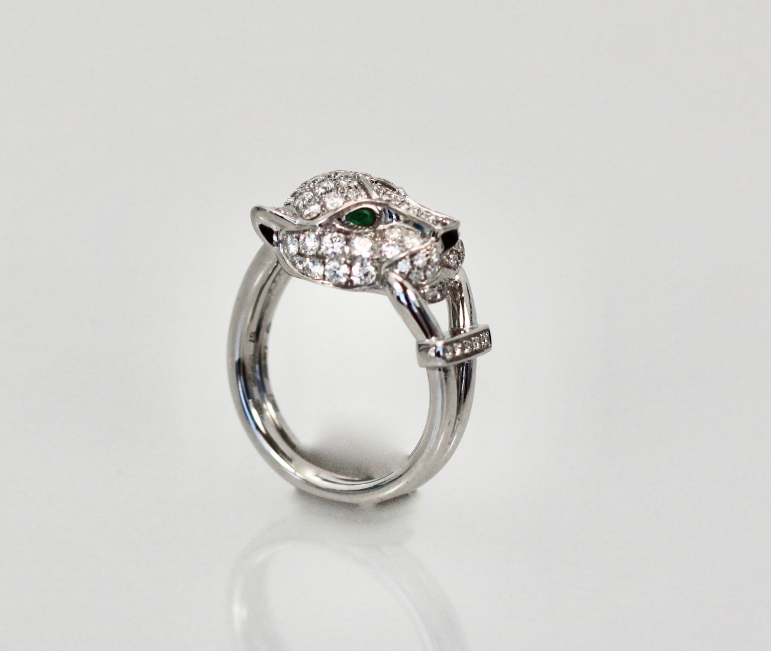 Cartier Diamond Panthere Head Ring – right view