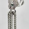 Cartier Panther Diamond Earrings with Tassels - down view