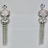 Cartier Panther Diamond Earrings with Tassels - set