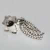Cartier Panther Diamond Earrings with Tassels - single back