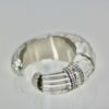 David Webb Rock Crystal Bracelet with Diamonds - top view