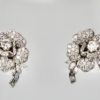 Diamond Rose Flower Earrings