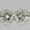 Diamond Rose Flower Earrings - set