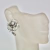 Diamond Rose Flower Earrings - model