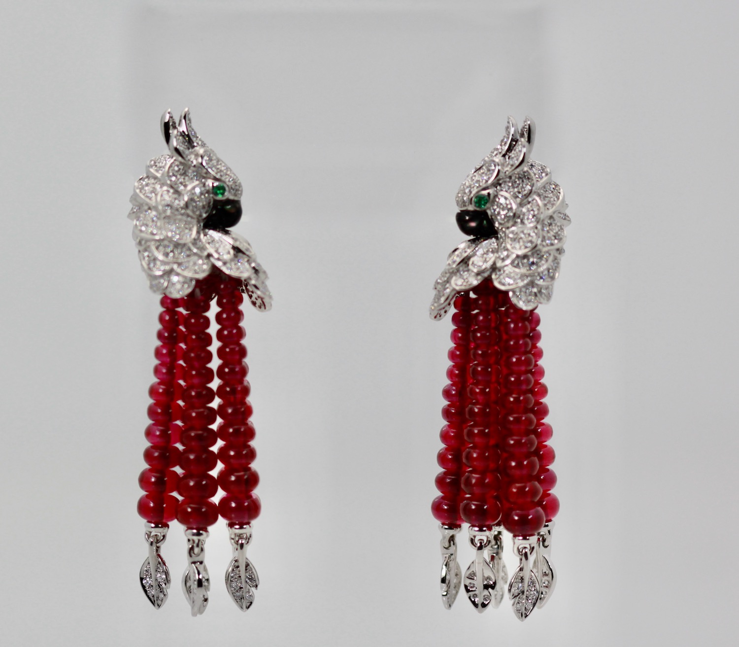cartier earrings ruby