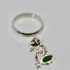 Art Deco Platinum "Melon Man" Charm Ring - back