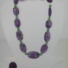 Carved Amethyst Jade Earrings - with ring and necklace