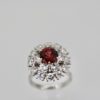 Natural Garnet Rhodolite Diamond Ring - detail 2