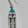 Cartier High Jewelry Diamond Turquoise Earrings - single