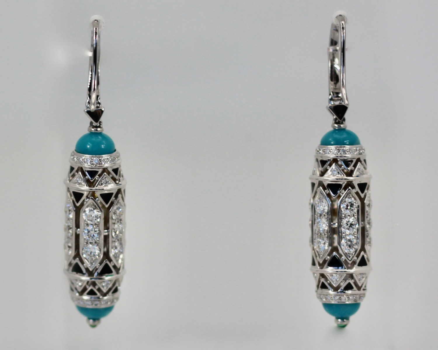 Cartier High Jewelry Diamond Turquoise Earrings – Cris Notti Jewels