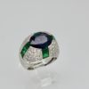 Bulgari Trombino Sapphire Emerald Diamond Ring - angle 2