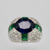 Bulgari Trombino Sapphire Emerald Diamond Ring