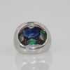 Bulgari Trombino Sapphire Emerald Diamond Ring - back