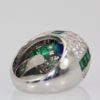 Bulgari Trombino Sapphire Emerald Diamond Ring - inside