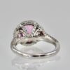 Pink Sapphire diamond ring - back