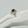 Natural Garnet Rhodolite Diamond Ring - model