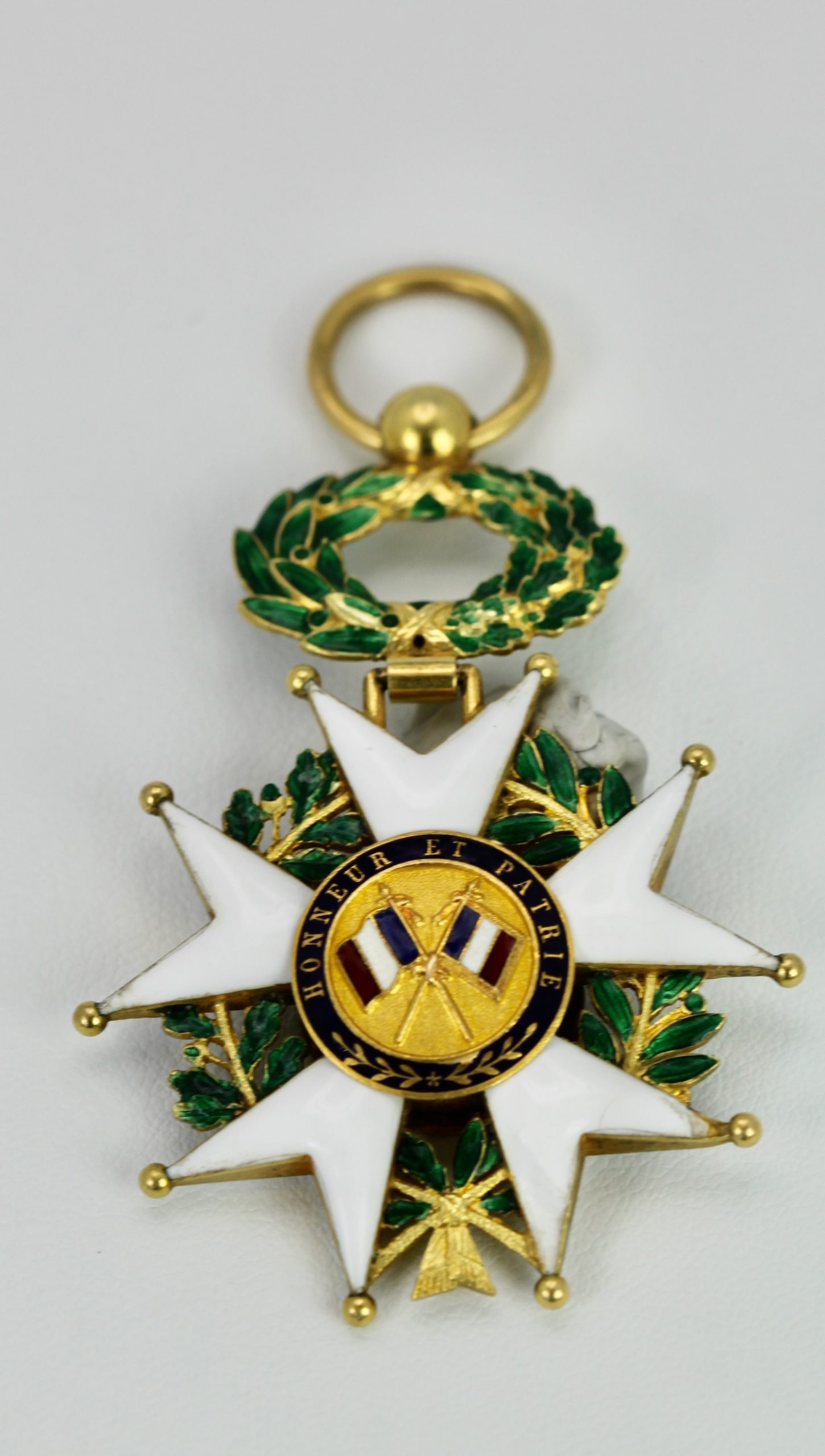 Legion D’Honneur Enamel Medal Pendant 18K Gold French