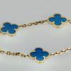Van Cleef & Arpels 5 motif Alhambra Bracelet in Agate and 18K Yellow Gold