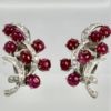 Burma Ruby Diamond Earrings 14K