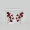 Burma Ruby Diamond Earrings 14K