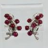 Burma Ruby Diamond Earrings 14K