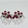 Burma Ruby Diamond Earrings 14K