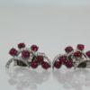 Burma Ruby Diamond Earrings 14K