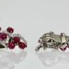 Burma Ruby Diamond Earrings 14K