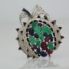 Tutti Frutti Brooch Pendant 18K