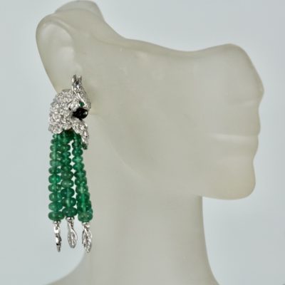 Cartier Les Oiseaux Liberes Emerald Earrings