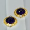 David Webb Amethyst Cabochon Earrings 18K