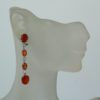 Fire Opal Long Earrings