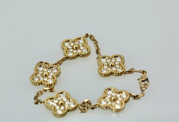 Van Cleef & Arpels Diamond Five Motif Alhambra Bracelet