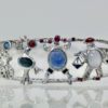 Art Deco Platinum Charms on Bracelet (2)