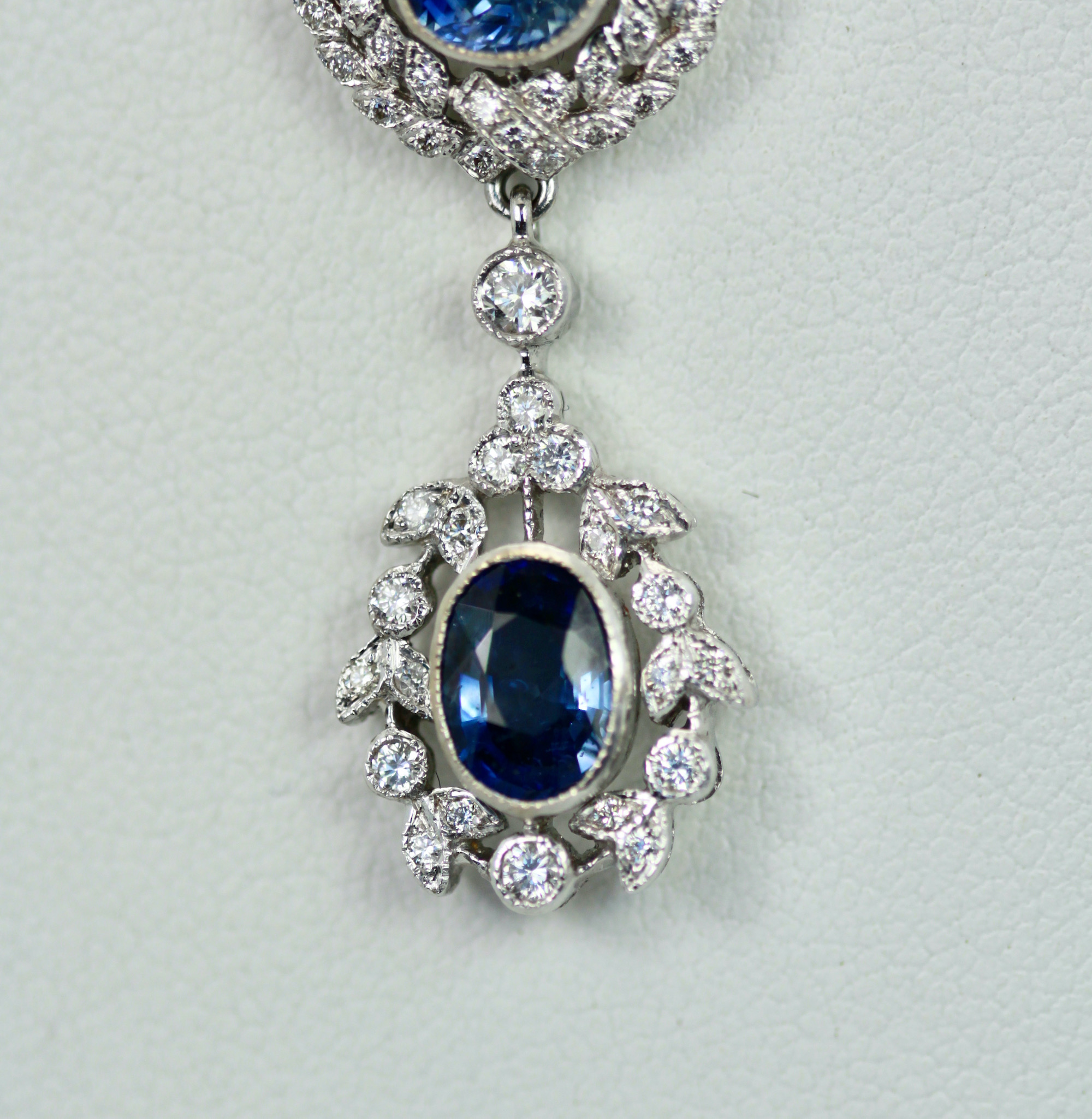 Vintage Design Sapphire and Diamond Necklace — H. Watson Jewelry