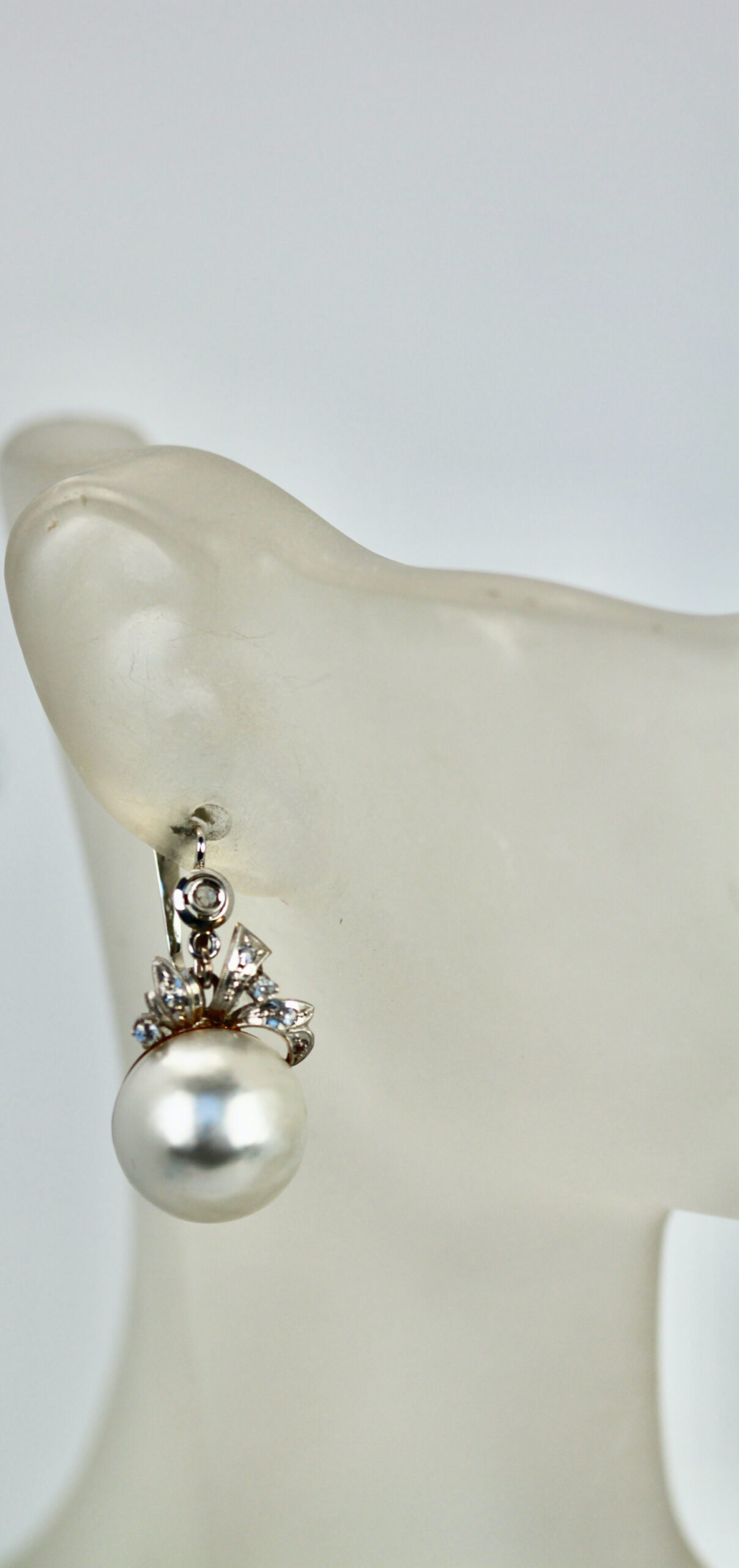 Edwardian Mabe Pearl Diamond Earrings
