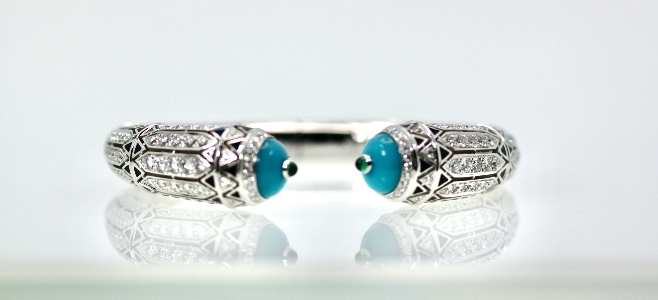 Cartier High Jewelry Diamond Turquoise Bracelet Deco Inspired 12.73 Ct –  Cris Notti Jewels