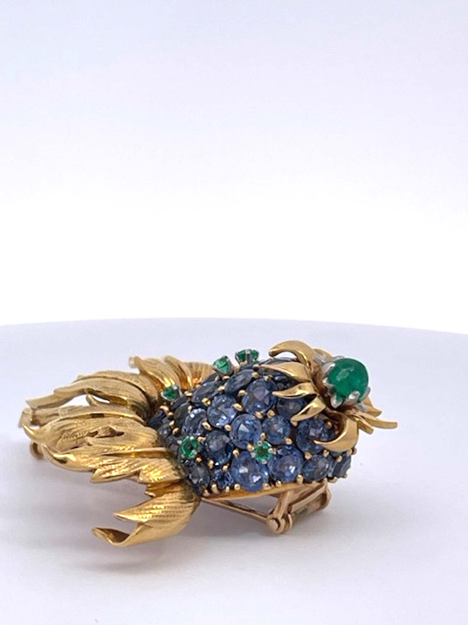 Tiffany Schlumberger Thistle Brooch Sapphires