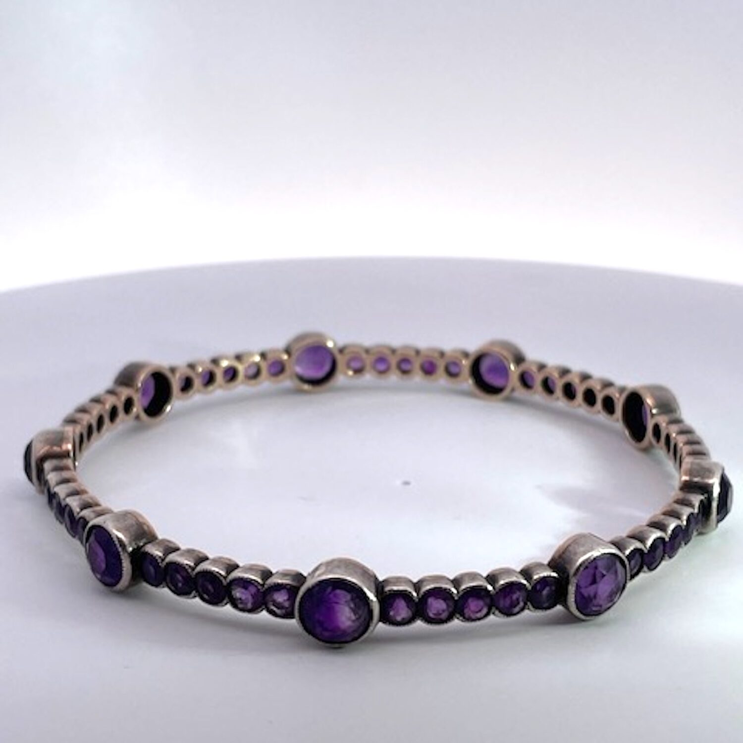 Amethyst bangle bracelet on sale