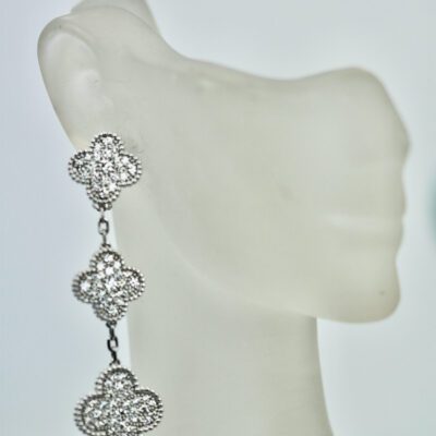 Van Cleef & Arpels Diamond 3 motif Alhambra Earrings