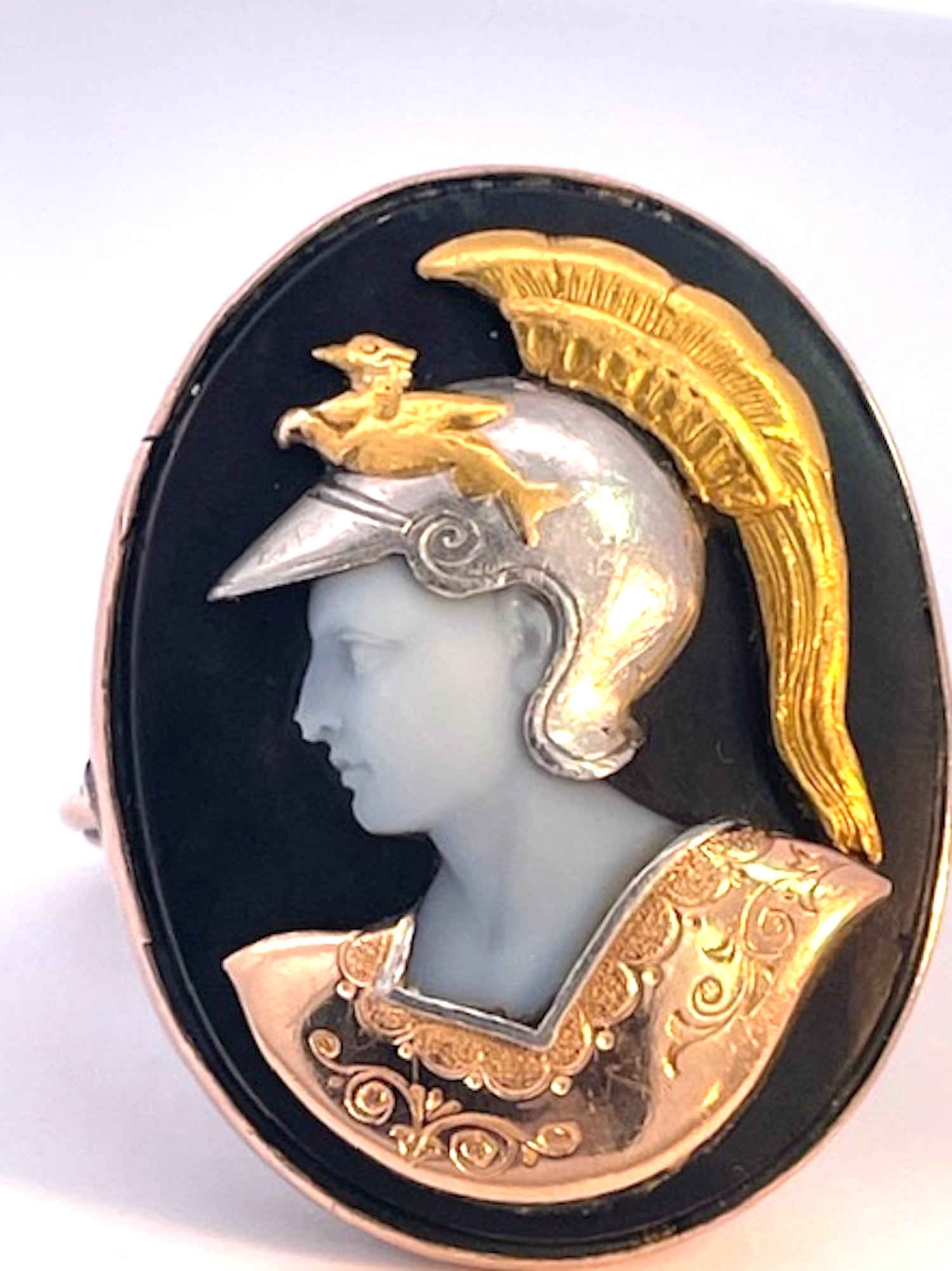 Hardstone Cameo Habille Ring 18K